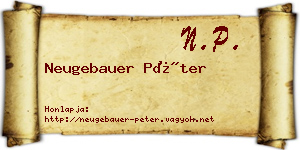 Neugebauer Péter névjegykártya